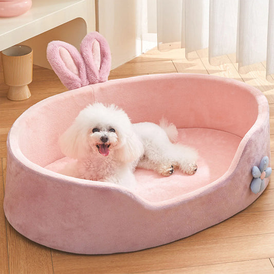 Detachable Washable Pet Bed – Soft & Warm for All Seasons