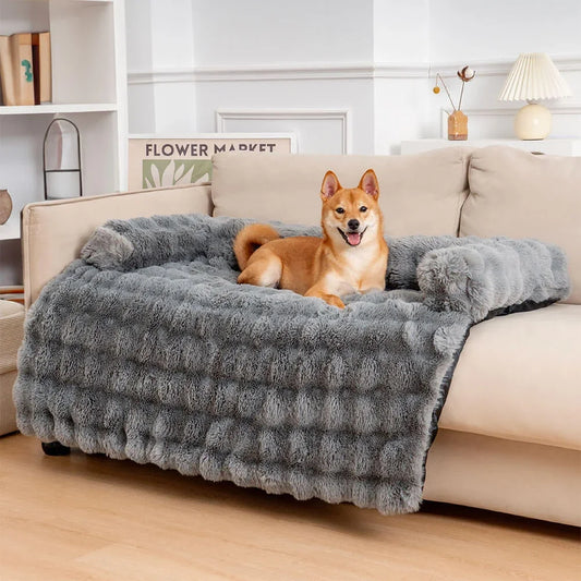 Plush Dog Bed - Soft Pad & Sofa Protector